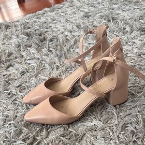 Aldo Women's Nude Ankle Strap Heels